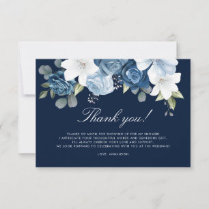 Something Blue Before I Do Bridal Shower Thank You Card