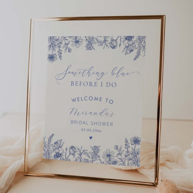 Something Blue Before I do Bridal Shower welcome Poster (Creator Uploaded)