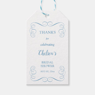 Something Blue Before I Do Elegant Bridal Shower Gift Tags