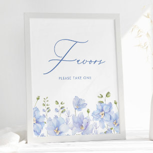 Something Blue Before I Do Favours Bridal Shower Poster
