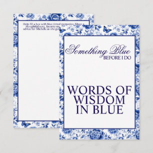 Something Blue Before I Do Floral Bridal Shower  Enclosure Card