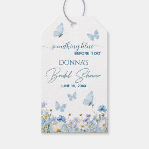 Something Blue before 'I do' Floral Bridal Shower Gift Tags