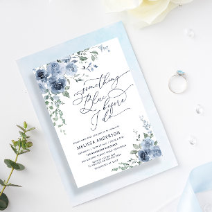 Something Blue Before I do Floral Bridal Shower Invitation
