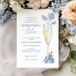 Something Blue Before I Do Floral Bridal Shower Invitation