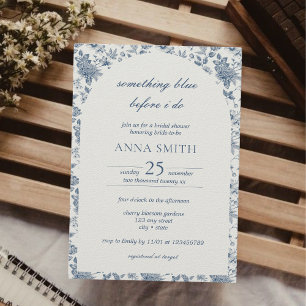 Something Blue Before I Do Floral Bridal Shower Invitation
