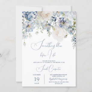Something Blue Before I Do Floral Bridal Shower  Invitation