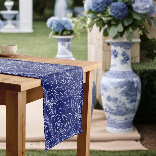 Something Blue Before I Do Floral Bridal Shower Medium Table Runner (Creator Uploaded)