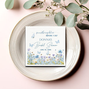 Something Blue before 'I do' Floral Bridal Shower Napkin