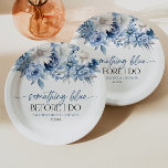 Something Blue Before I Do Floral Bridal Shower Paper Plate<br><div class="desc">This is a Something Blue Before I Do Dusty Blue Floral Flowers Bridal Shower Paper Plates!</div>