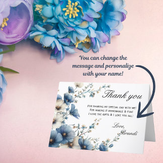 Something Blue Before I do Folded Thank You Card