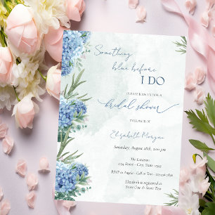 Something Blue Before I Do Hydrangea Invitation