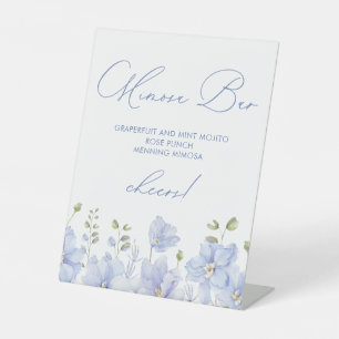 Something Blue Before I Do Mimosa Bar Bridal Pedestal Sign