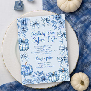 Something Blue before I Do Pumpkin Bridal Shower Invitation