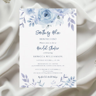 Something Blue Before I Do Script Bridal Shower Invitation