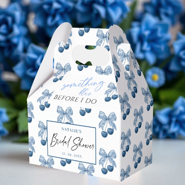 Something Blue Before I do Theme Bridal Shower Favour Box (Creator Uploaded)