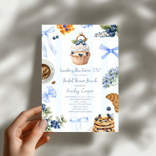 Something Blue Blueberry Bridal Shower Brunch Invitation