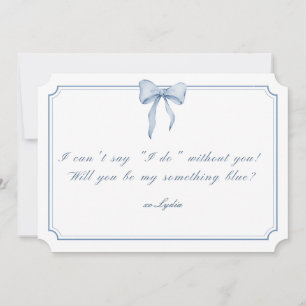 Something Blue Bow Invitation