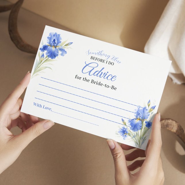 Something Blue Bridal Shower Advice Card (Something Blue Bridal Shower Advice Card
)