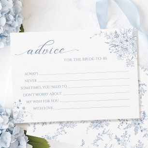 Something Blue Bridal Shower Advice Card