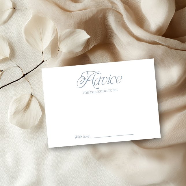 Something Blue Bridal Shower Advice Card (Creator Uploaded)