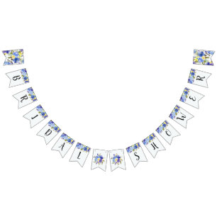 Something Blue Bridal Shower Banner Watercolor