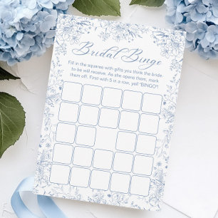 Something Blue Bridal Shower Bingo Game Card
