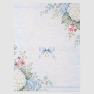 Something Blue Bridal Shower | Blue Hydrangea Tissue Paper