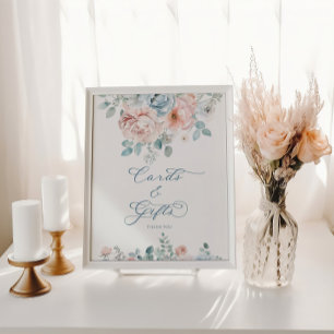 Something Blue Bridal Shower Cards and Gifts  Poster
