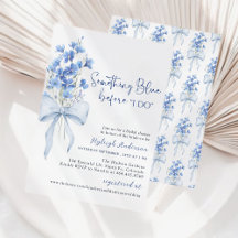 Something Blue Bridal Shower| Dusty Blue Ribbon 
