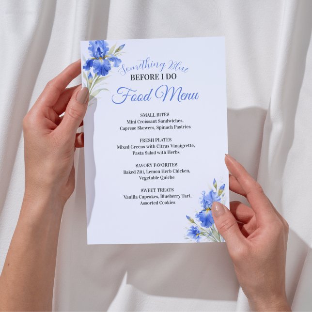 Something Blue Bridal Shower Food Menu (Creator Uploaded)