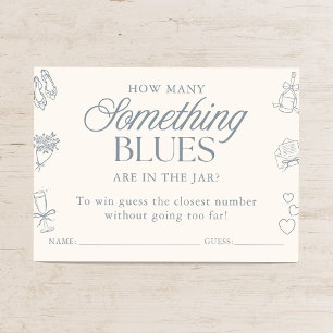 Something Blue Bridal Shower Guessing Game Enclosure Card