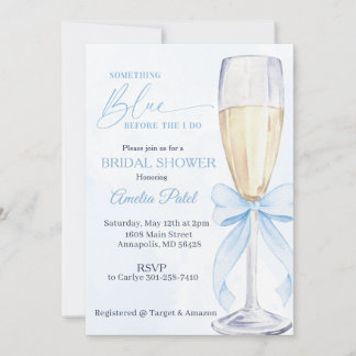 Something Blue Bridal Shower Invitation