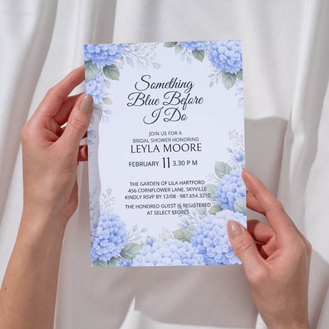 Something Blue Bridal Shower Invitation (Something Blue Bridal Shower Invitation
)