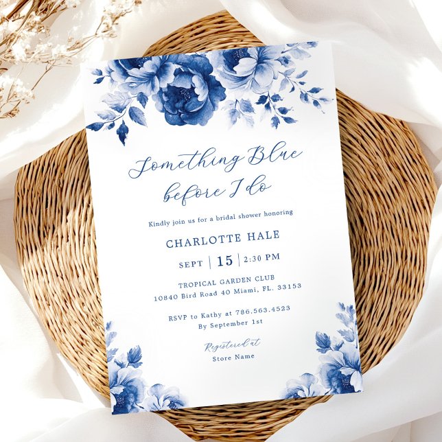 Something Blue Bridal Shower Invitation (Creator Uploaded)