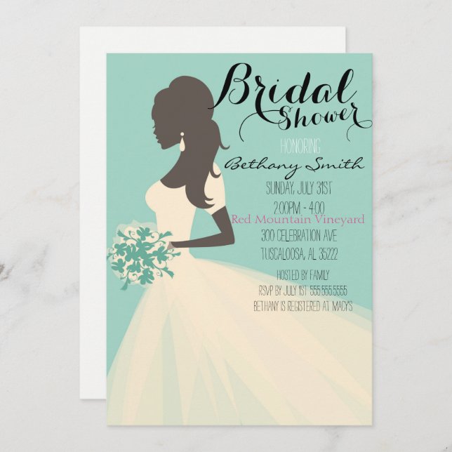 Something Blue Bridal shower invitation (Front/Back)