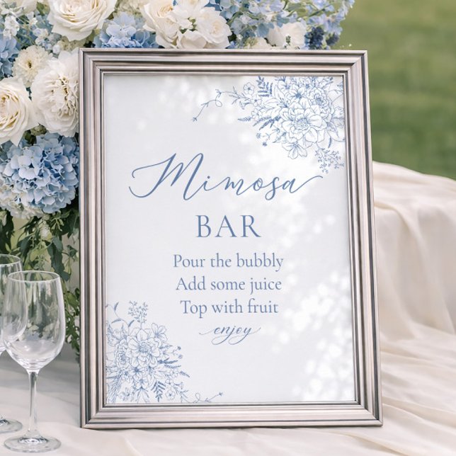 Something Blue Bridal Shower Mimosa Bar Poster (Creator Uploaded)