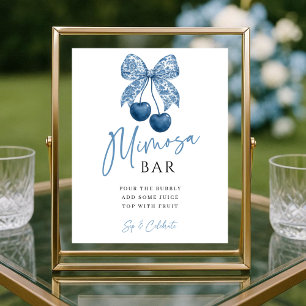 Something Blue Bridal Shower Mimosa Bar Sign