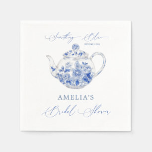 Something Blue Bridal Shower Toile  Napkin