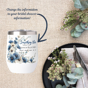 Something Blue Bridal Shower Wine Tumbler