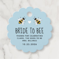 Something Blue Bride to Bee Honey Shower Favour Ta