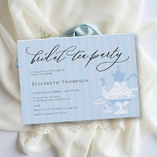 Something Blue China Chinoiserie Tea Bridal Shower Invitation