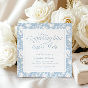 Something Blue Chinoiserie Bridal Shower  Invitation