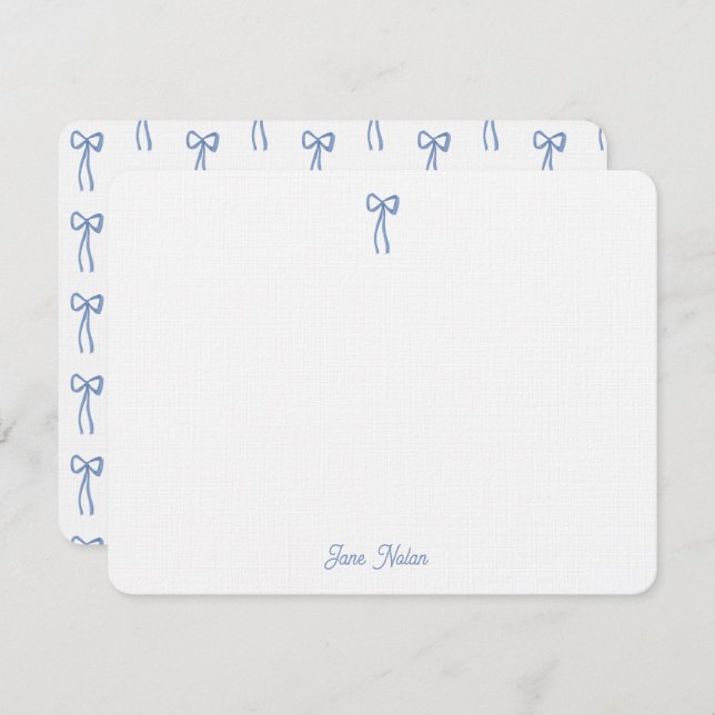 Something Blue Coquette Bow Bridal Custom Card (Front/Back)