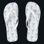 Something Blue Coquette Bow Bridal Jandals<br><div class="desc">A perfect little something blue for getting ready on your wedding weekend or for your honeymoon! These darling coquette bows would make a great bridesmaids gift for your girls, as well. Add some prep to your step and toss these darling flip flops in your beach or pool bag this summer!...</div>