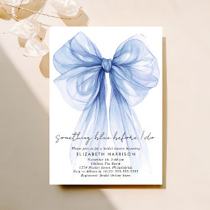 Something Blue Coquette Bow Bridal Shower Invitation