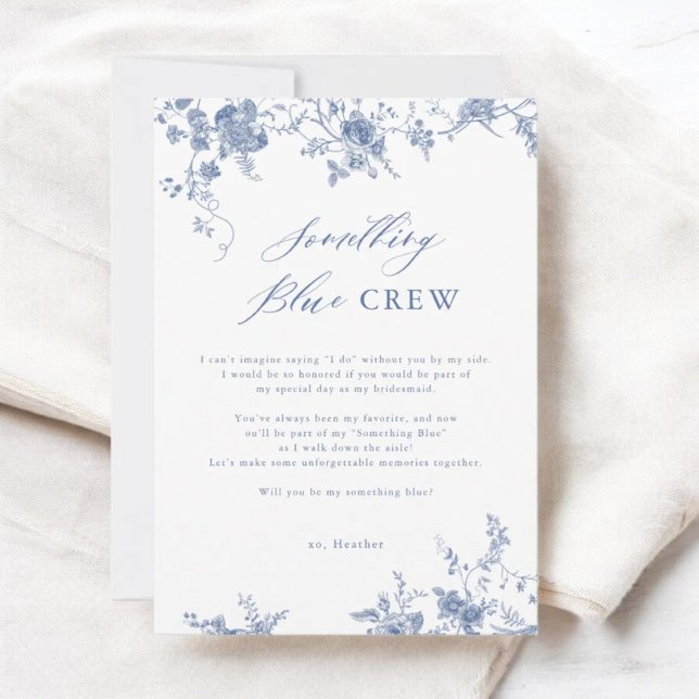 Something Blue Crew Bridesmaid Proposal Invitation (Creator Uploaded)