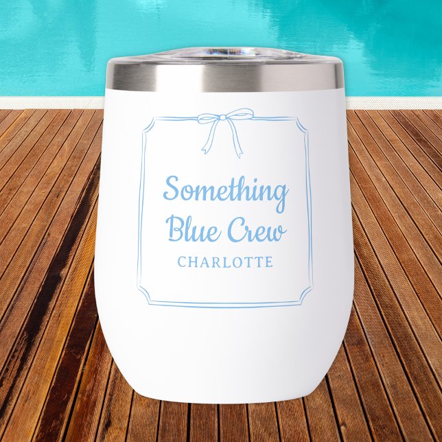 Something Blue Crew Chic Aesthetic Bow Custom Name (Creator Uploaded)