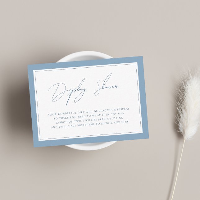 Something Blue Display Shower Bridal Shower Enclosure Card (Creator Uploaded)