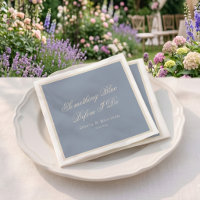 Something Blue Dusty Blue Elegant Napkins