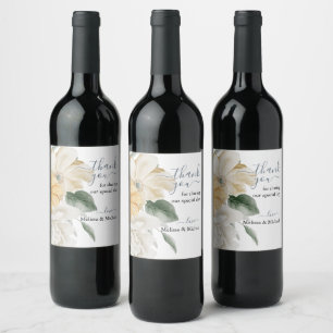 SOMETHING BLUE - Elegant Floral Wedding Wine Label